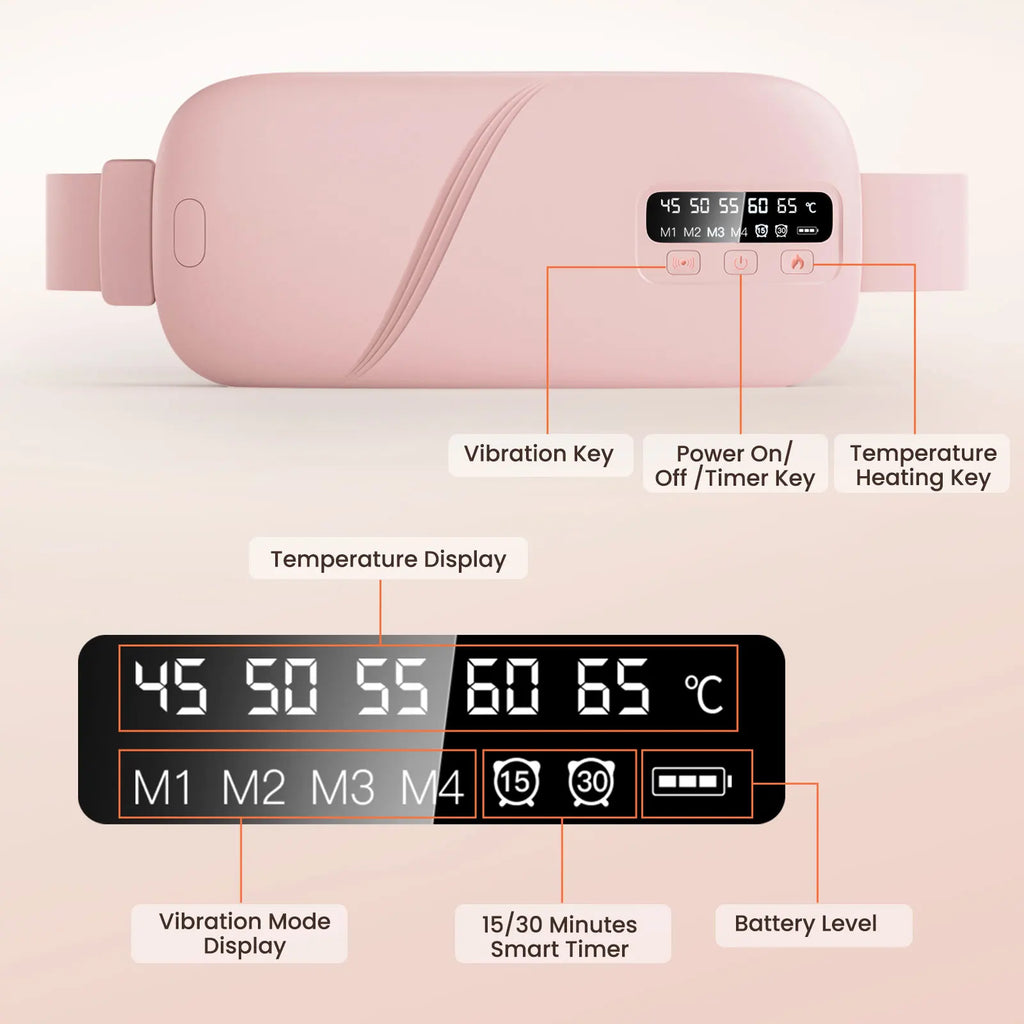 Veltro Calm — 4-Mode Period Heating Belt with Vibration Massage