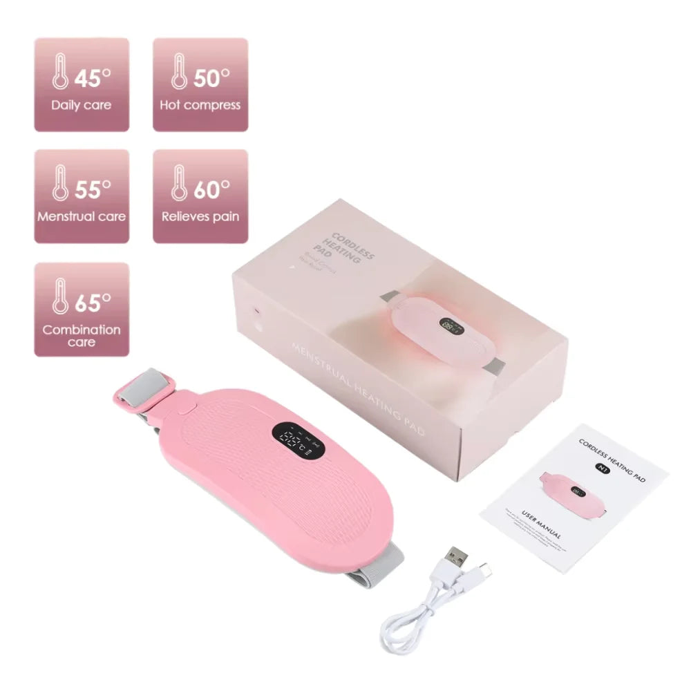 Veltro Ease — Electric Heating Pad & Vibration Massager for Cramps