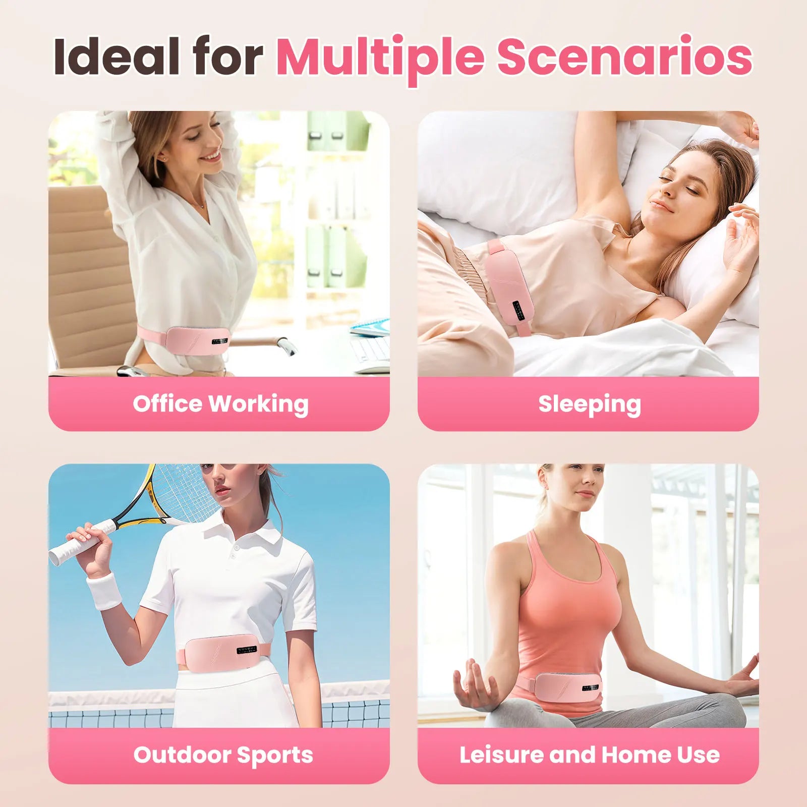 Veltro Ease — Electric Heating Pad & Vibration Massager for Cramps
